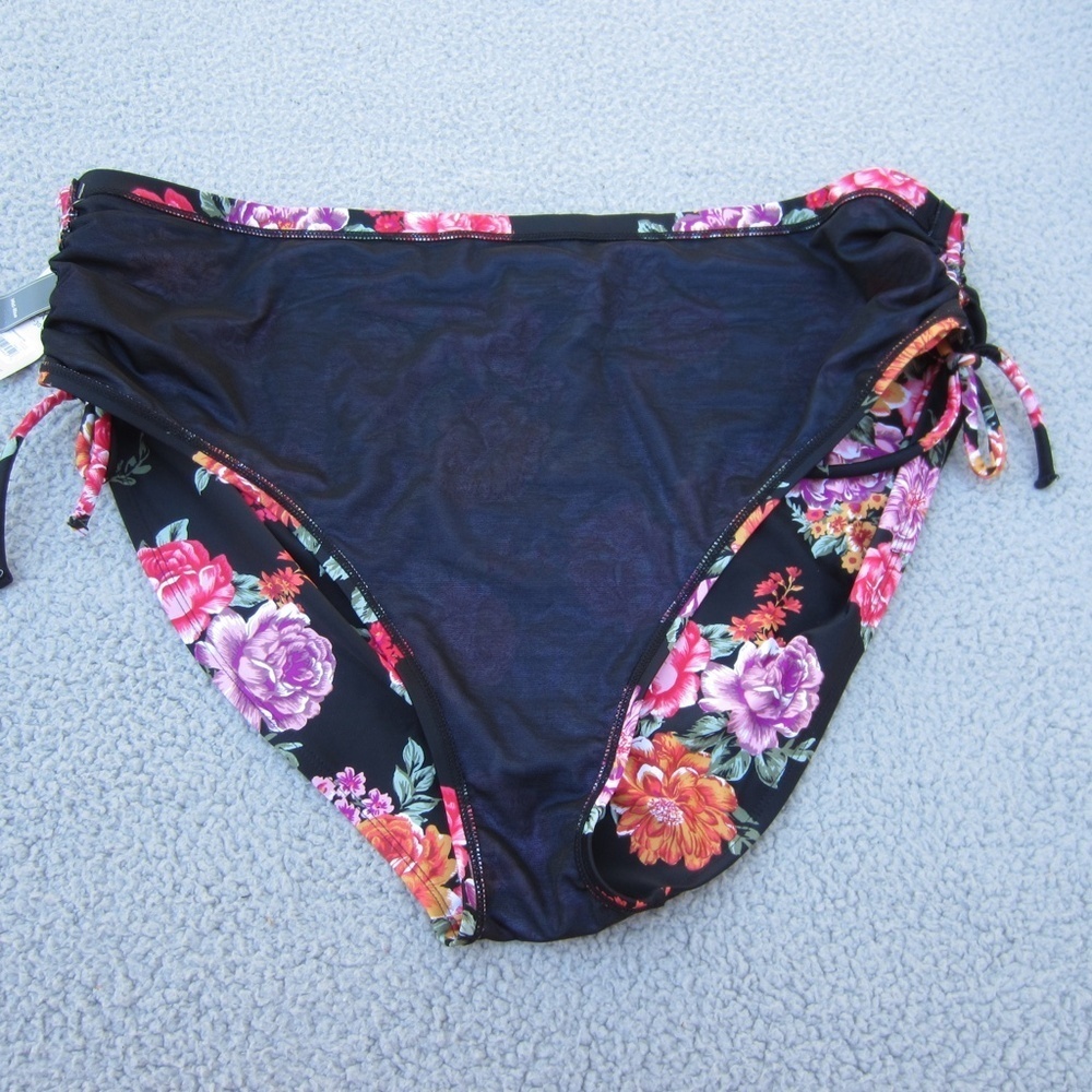 Terra and Sky Swim Bottoms Women's Plus Size 4X 28W 30W Floral Mid Rise Swimwear - Picture 7 of 16